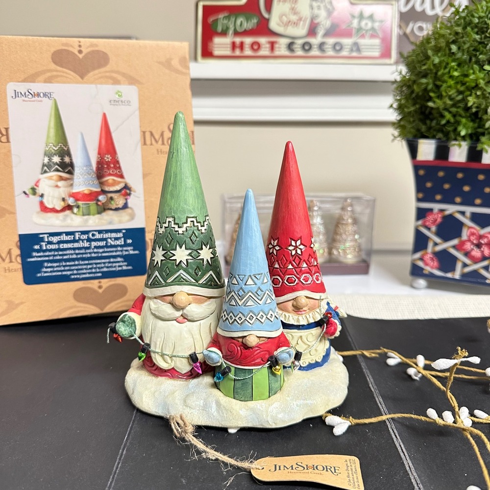 Jim Shore - Christmas‎ Gnome Family Figurine Together for Christmas 2022  NEW